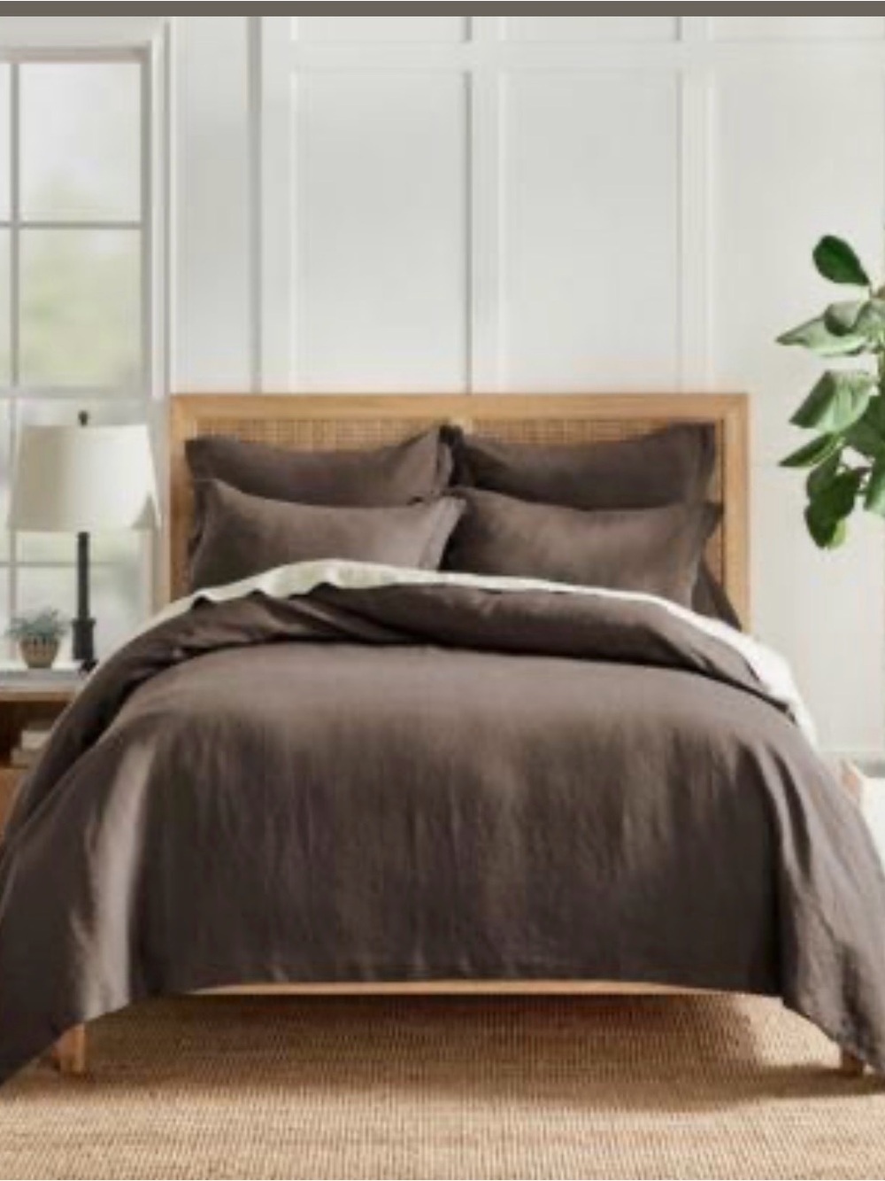 Levtex Brown Linen-Look Duvet Cover - Solid Chocolate